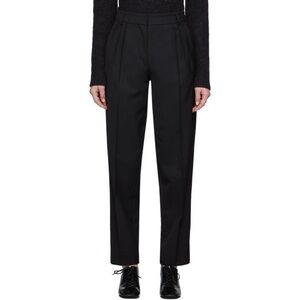 Acne Studios Black Summer Wool Pleated Trousers